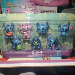 Disney Stitch Collectible Figure Set - Blue, Pink, Orange